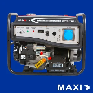 Maxi Generator 9.3kVa | 7.5kW | with Key & Wheels (E75KWH) TECH