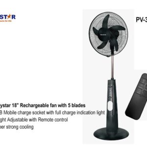POLYSTAR 18” RECHARGEABLE STAND FAN