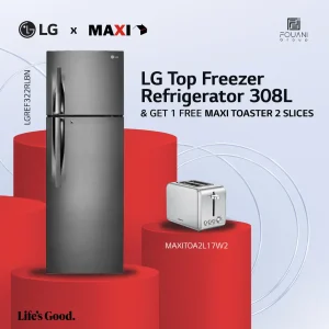 LG Top Freezer Refrigerator 308L (GL-C322RLBN) TECH